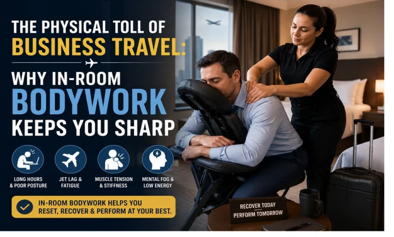 The Physical toll of Business Travel: Why In-Room Bodywork Keeps You Sharp